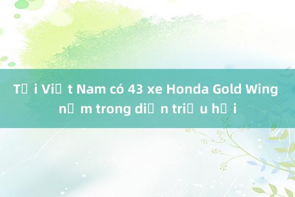 Tại Việt Nam có 43 xe Honda Gold Wing nằm trong diện triệu hồi