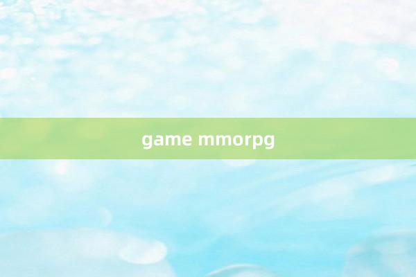 game mmorpg